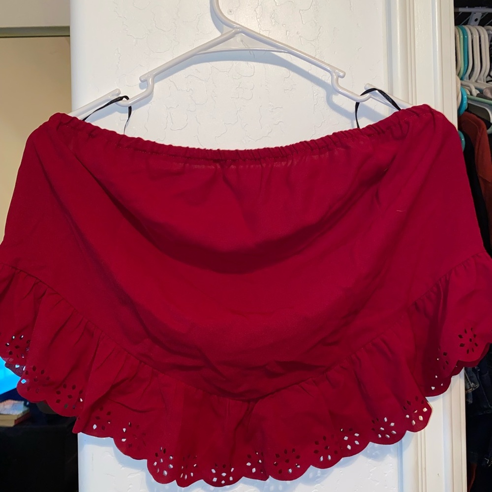 Red tube top